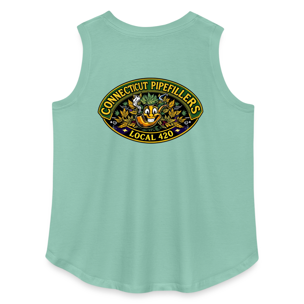 CONNECTICUT PIPEFILLERD LOCAL 420 F/B DESIGN Women's Curvy Relaxed Tank Top - saltwater