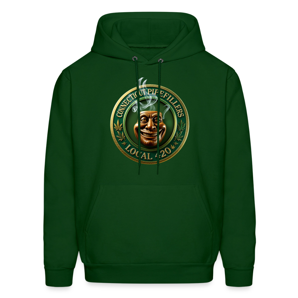CONNECTICUT PIPEFILLERS LOCAL 420 F/B DESIGN Men's  Hoodie - forest green