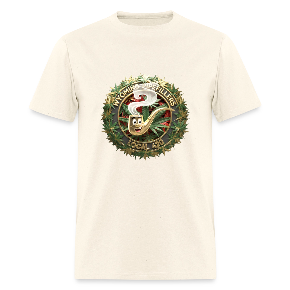 WYOMING PIPEFILLERS LOCAL 420 Men's T-Shirt - sweet cream heather