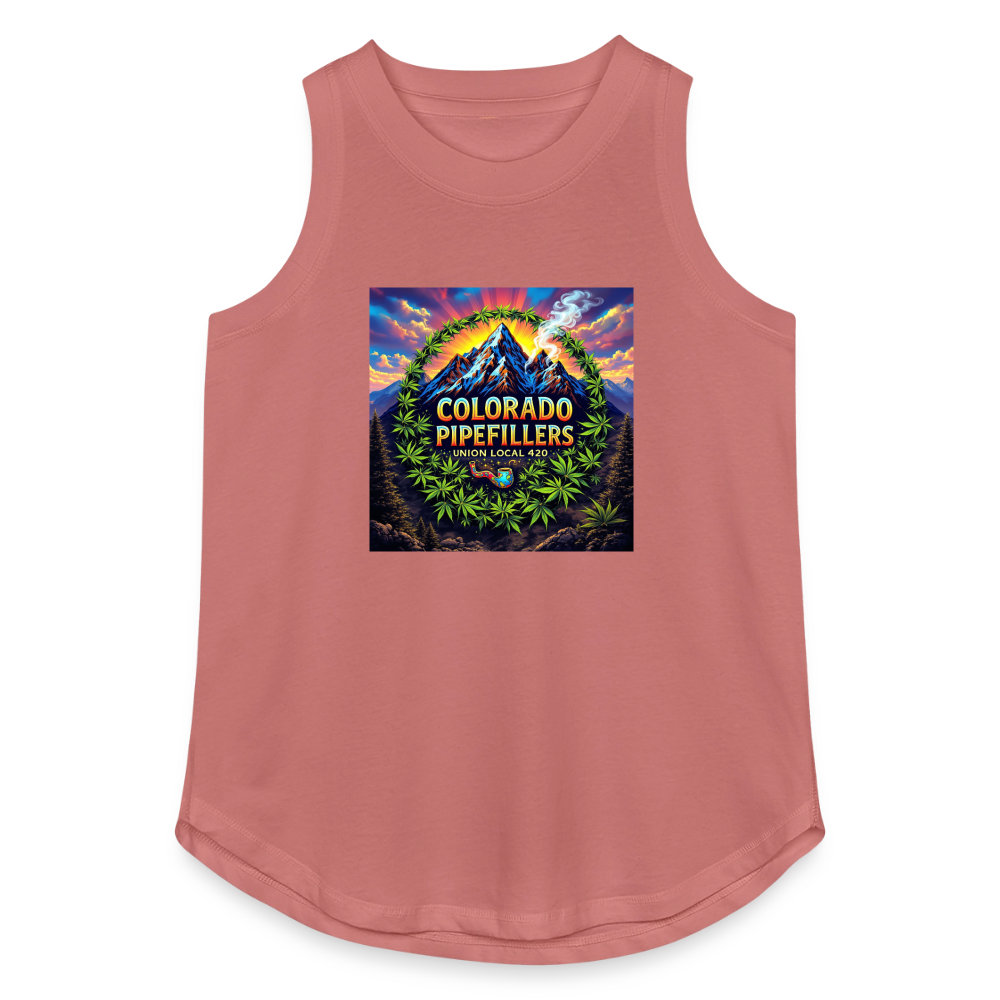 COLARADO PIPEFILLERS LOCAL 420 Women's Relaxed Tank Top - mauve