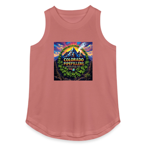 COLARADO PIPEFILLERS LOCAL 420 Women's Relaxed Tank Top - mauve