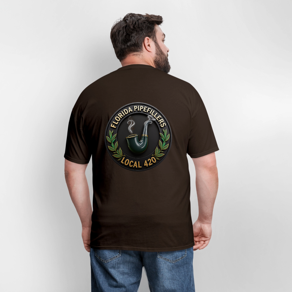 FLORIDA PIPEFILLERS LOCAL 420 F/B DESIGN Men's T-Shirt - brown