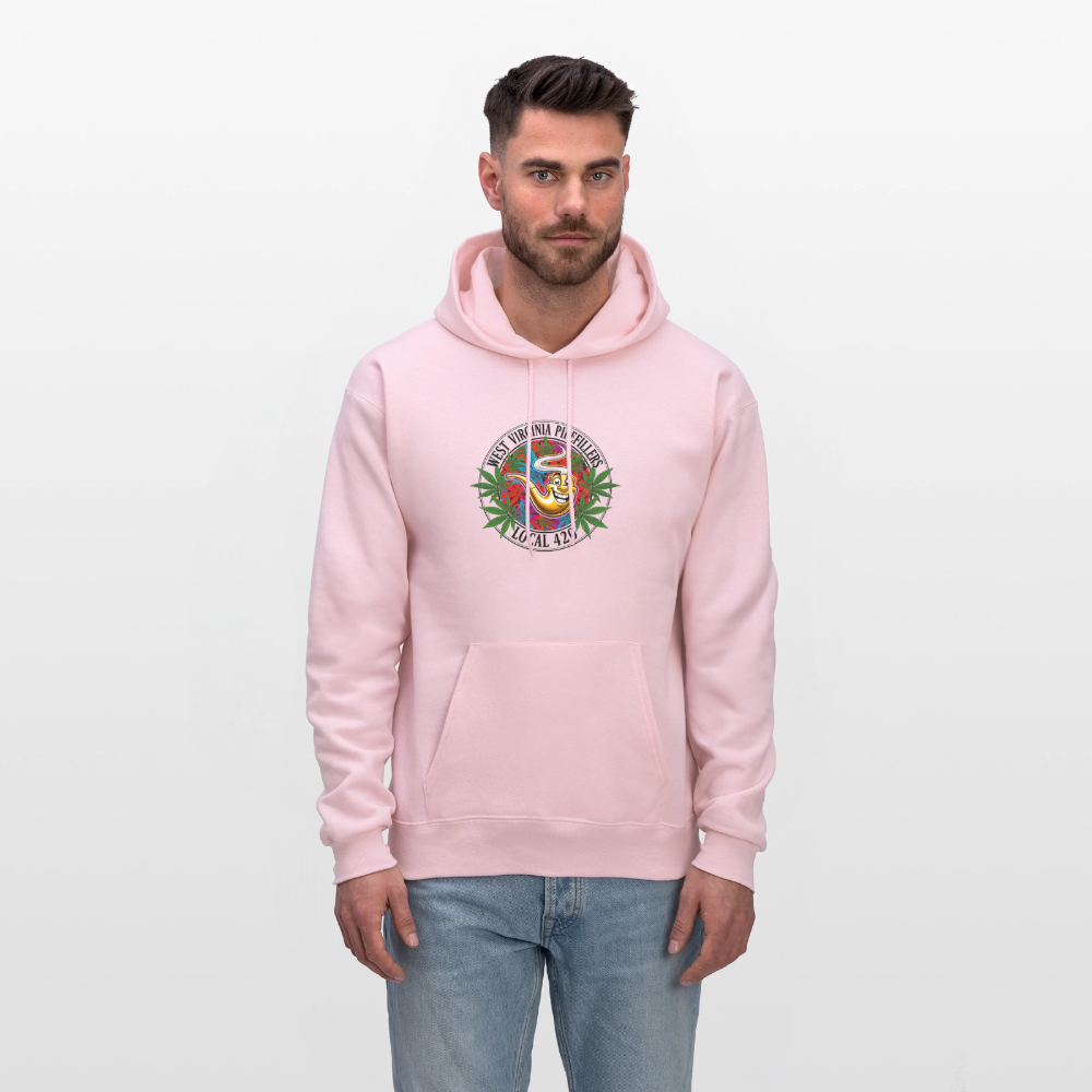 WEST VIRGINIA PIPEFILLERS LOCAL 420 F/B DESIGN  Men's  Hoodie - pale pink