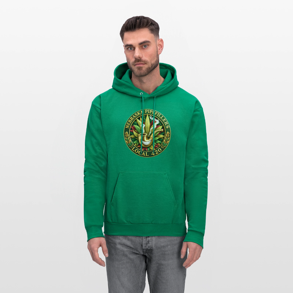 NEBRASKA PIPEFILLERS LOCAL 420 Men's Hoodie - kelly green