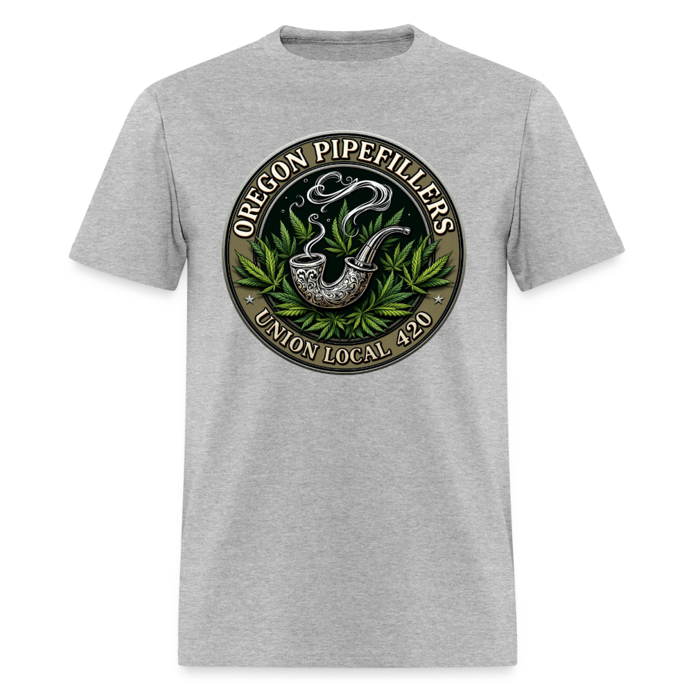 OREGON PIPEFILLERS LOCAL 420 Men's T-Shirt - heather gray