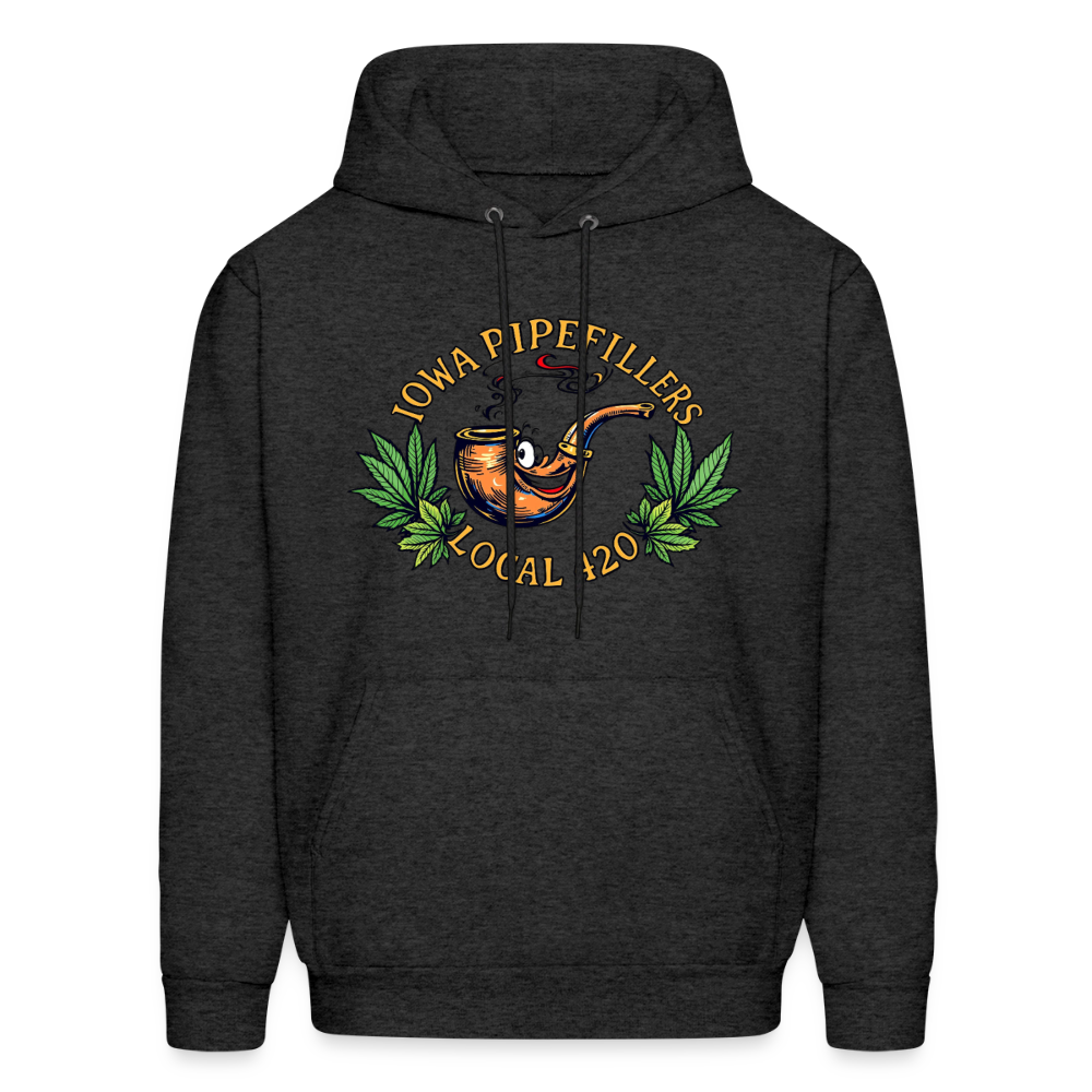 IOWA PIPEFILLERS LOCAL 420 Men's Hoodie - charcoal grey