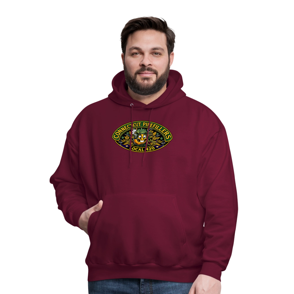 CONNECTICUT PIPEFILLERD LOCAL 420 F/B DESIGN Men's Hoodie - burgundy
