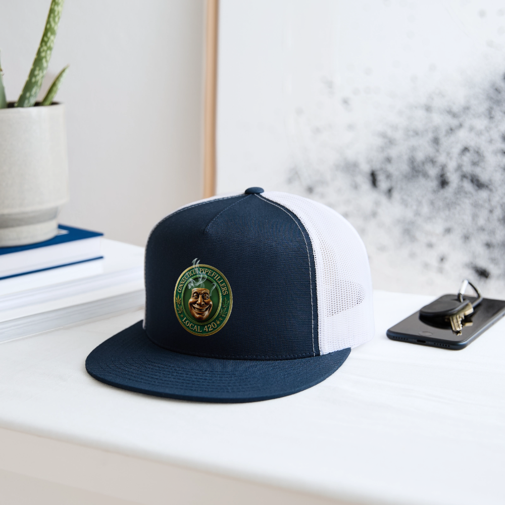 CONNECTICUT PIPEFILLERS LOCAL 420  Trucker Hat - navy/white