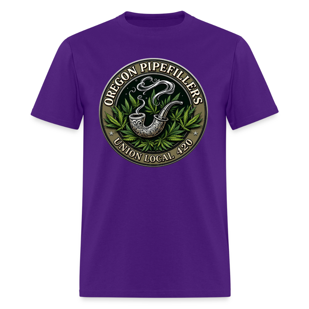 OREGON PIPEFILLERS LOCAL 420 Men's T-Shirt - purple