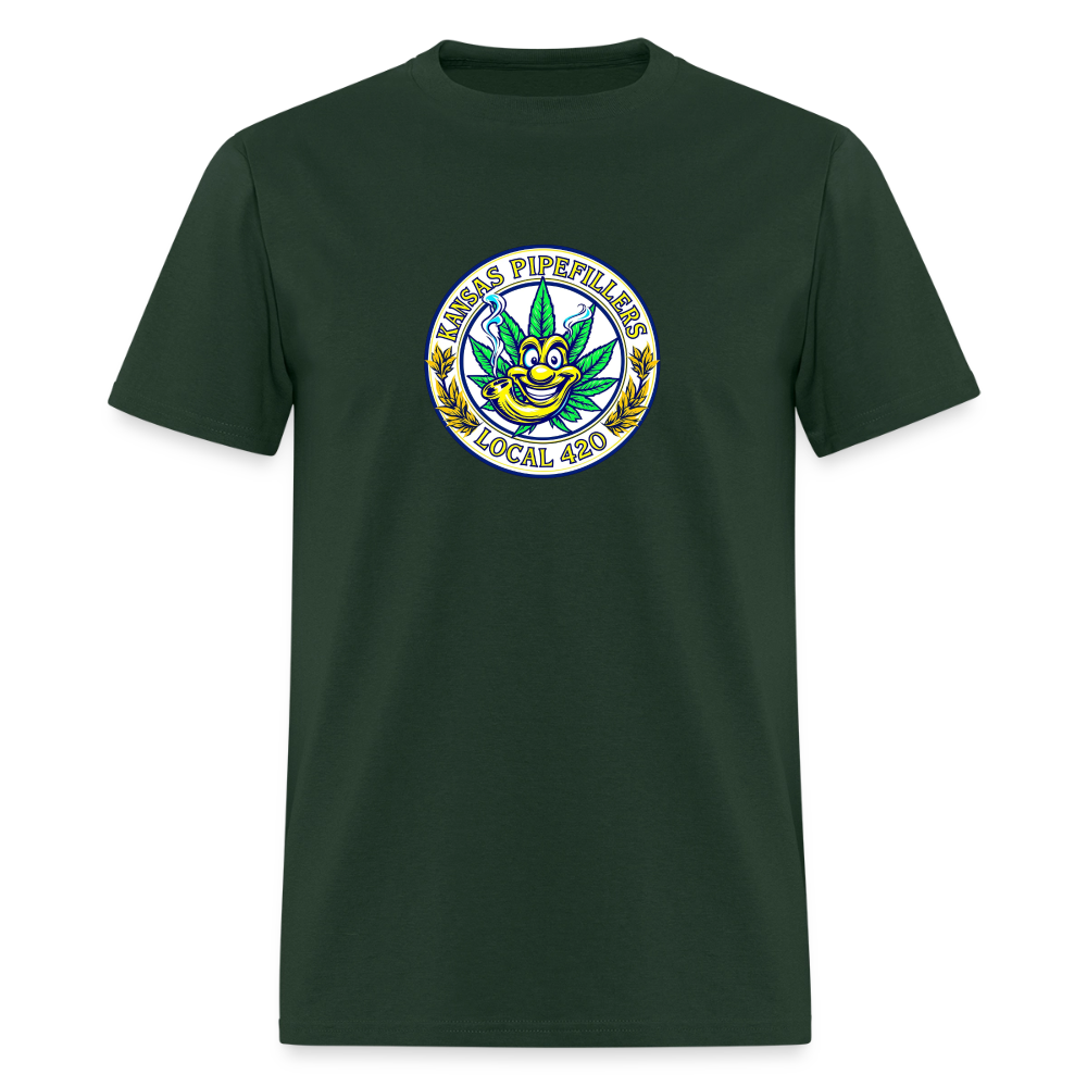 KANSAS PIPEFILLERS LOCAL 420 F/B DESIGNS Men's T-Shirt - forest green