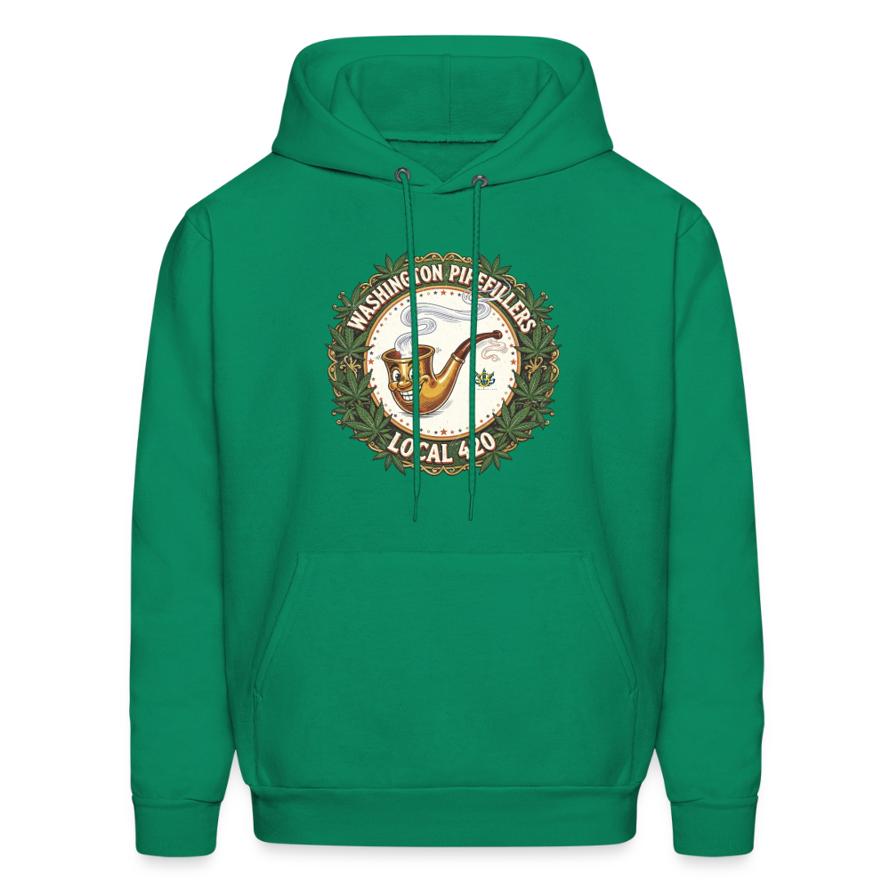 WASHINGTON PIPEFILLERS LOCAL 420 Men's Hoodie - kelly green