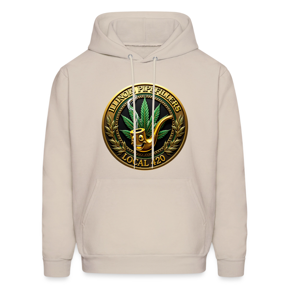 ILLINOIS PIPEFILLERS LOCAL 420 F/B DESIGN Men's Hoodie - Sand