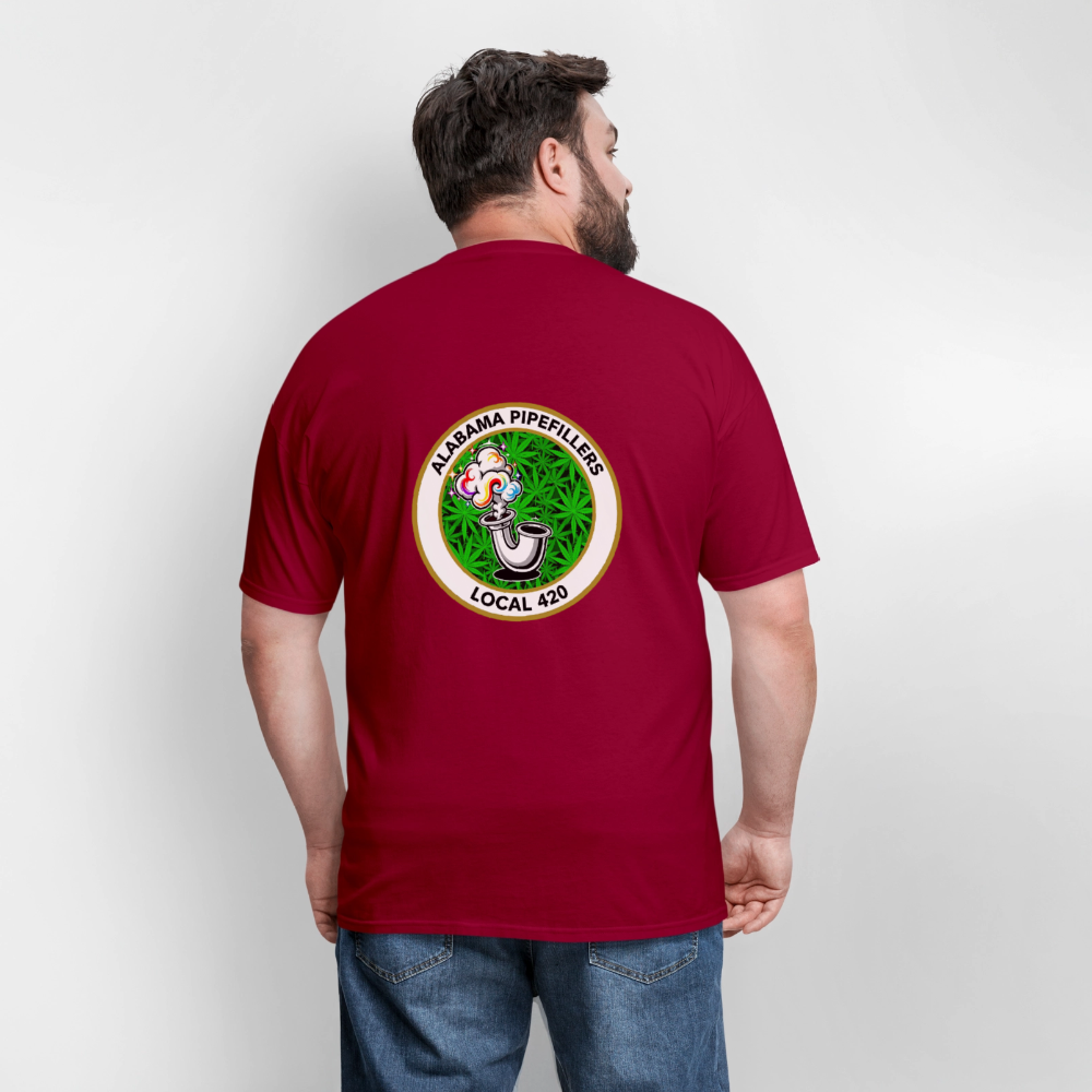ALABAMA -PIPEFILLERS LOCAL 420 F/B EMBLEMS Men's T-Shirt - true red