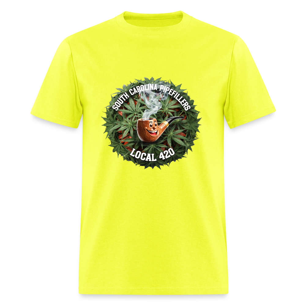 SOUTH CAROLINA PIPEFILLERS LOCAL 420 Men's T-Shirt - safety green