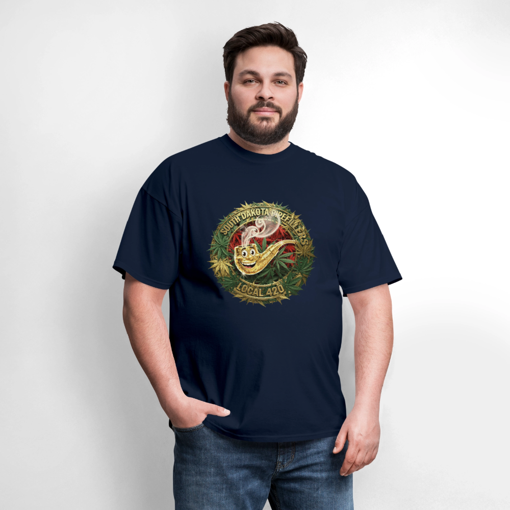 SOUTH DAKOTA PIPEFILLERS LOCAL 420 Men's T-Shirt - navy