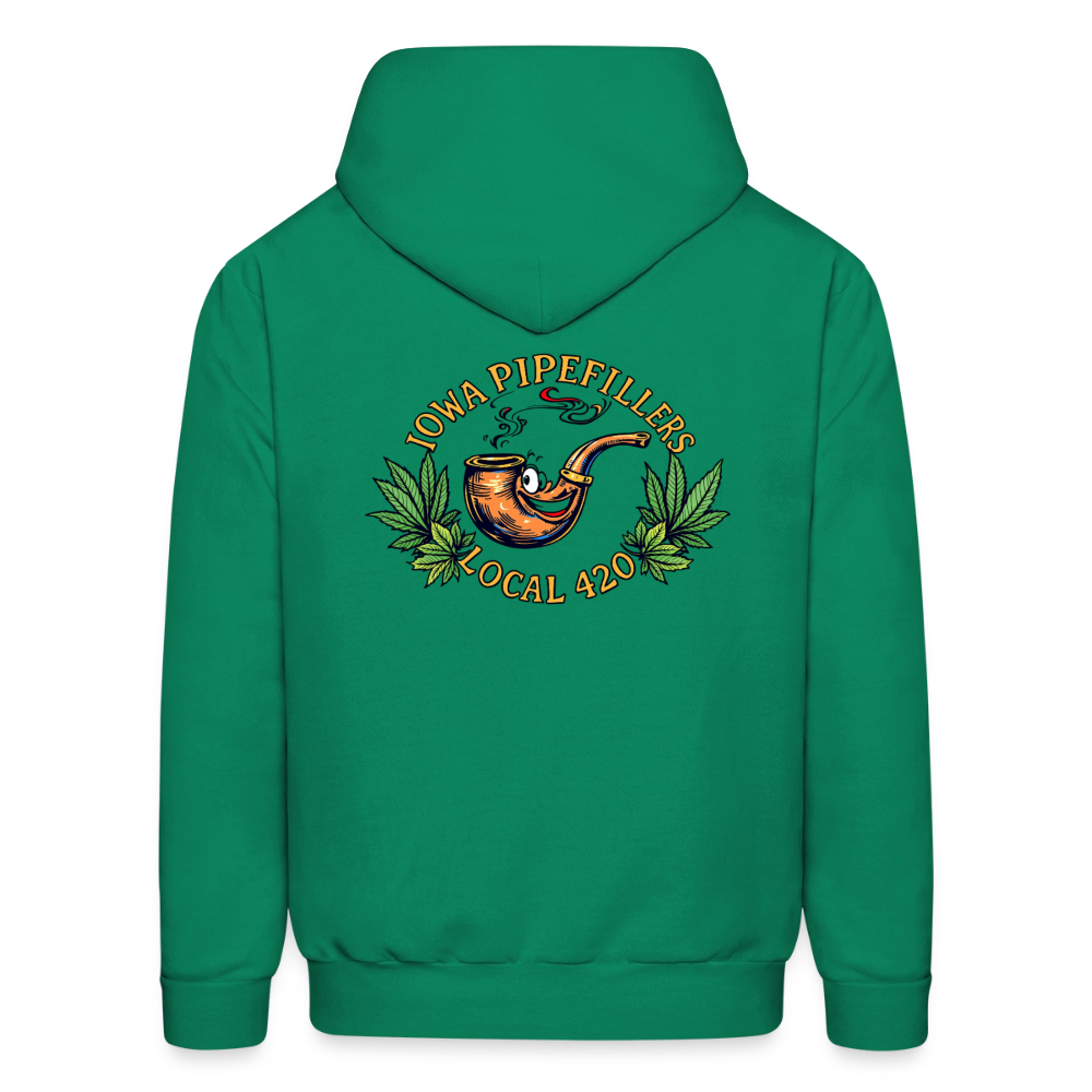 IOWA PIPEFILLERS LOCAL 420 F/B DESIGN Men's Hoodie - kelly green