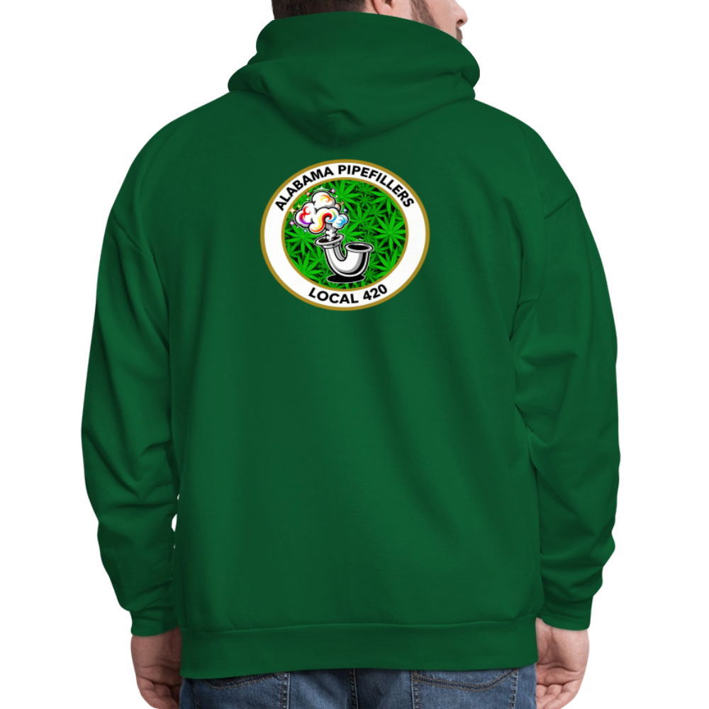 ALABAMA PIPEFILLERS LOCAL 420 F/B EM-BLEMS Men's Hoodie - forest green