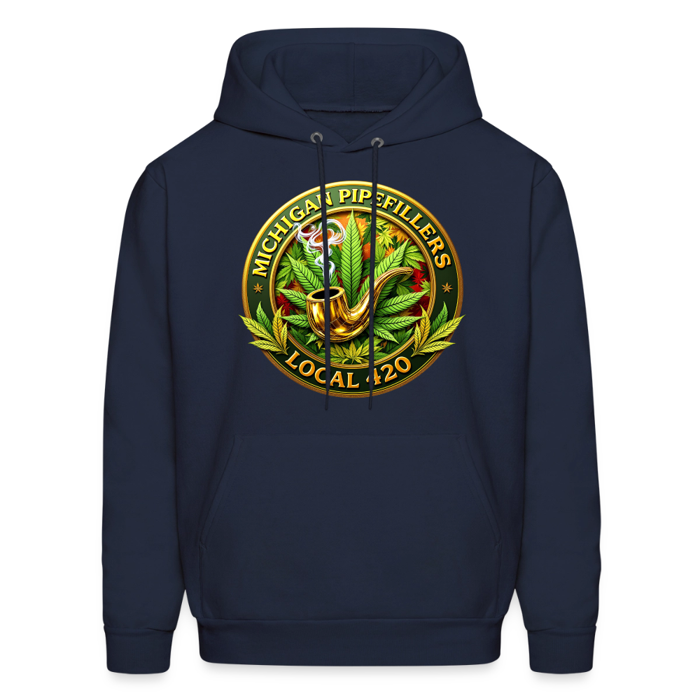 MICHIGAN PIPEFILLERS LOCAL 420 F/B DESIGN Men's Hoodie - navy