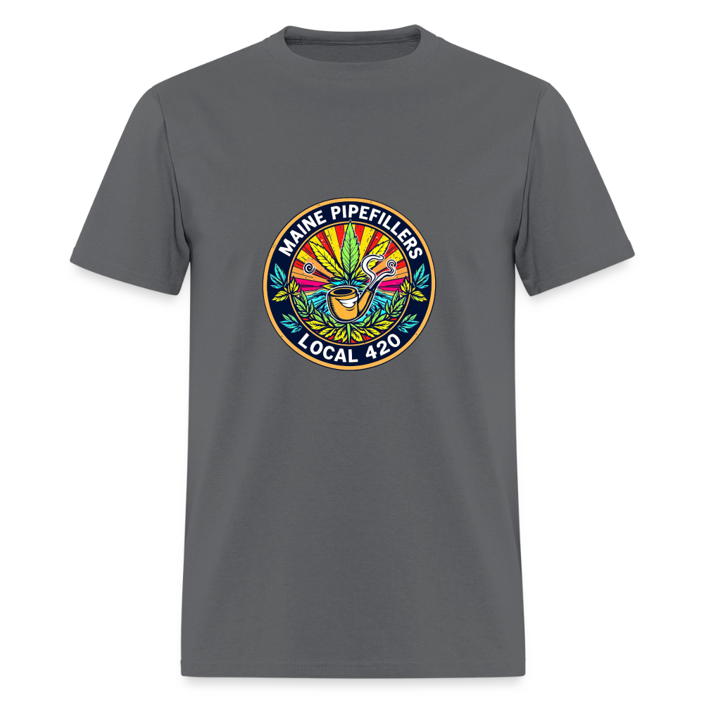 MAINE PIPEFILLERS LOCAL 420 Men's T-Shirt - charcoal