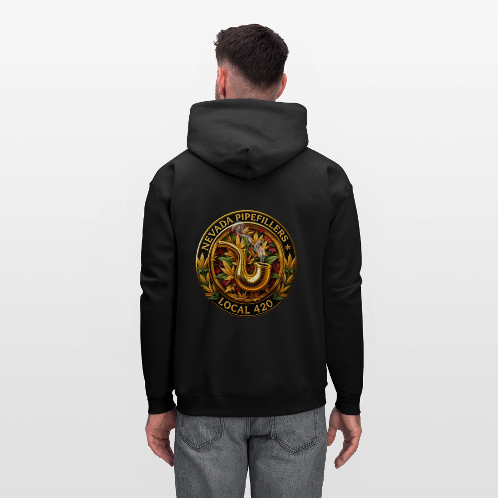 NEVADA PIPEFILLERS LOCAL 420  F/B DESIGN Men's Hoodie - black