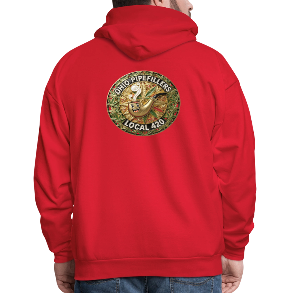 OHIO PIPEFILLERS LOCAL 420  F/B DESIGNS Men's Hoodie - red