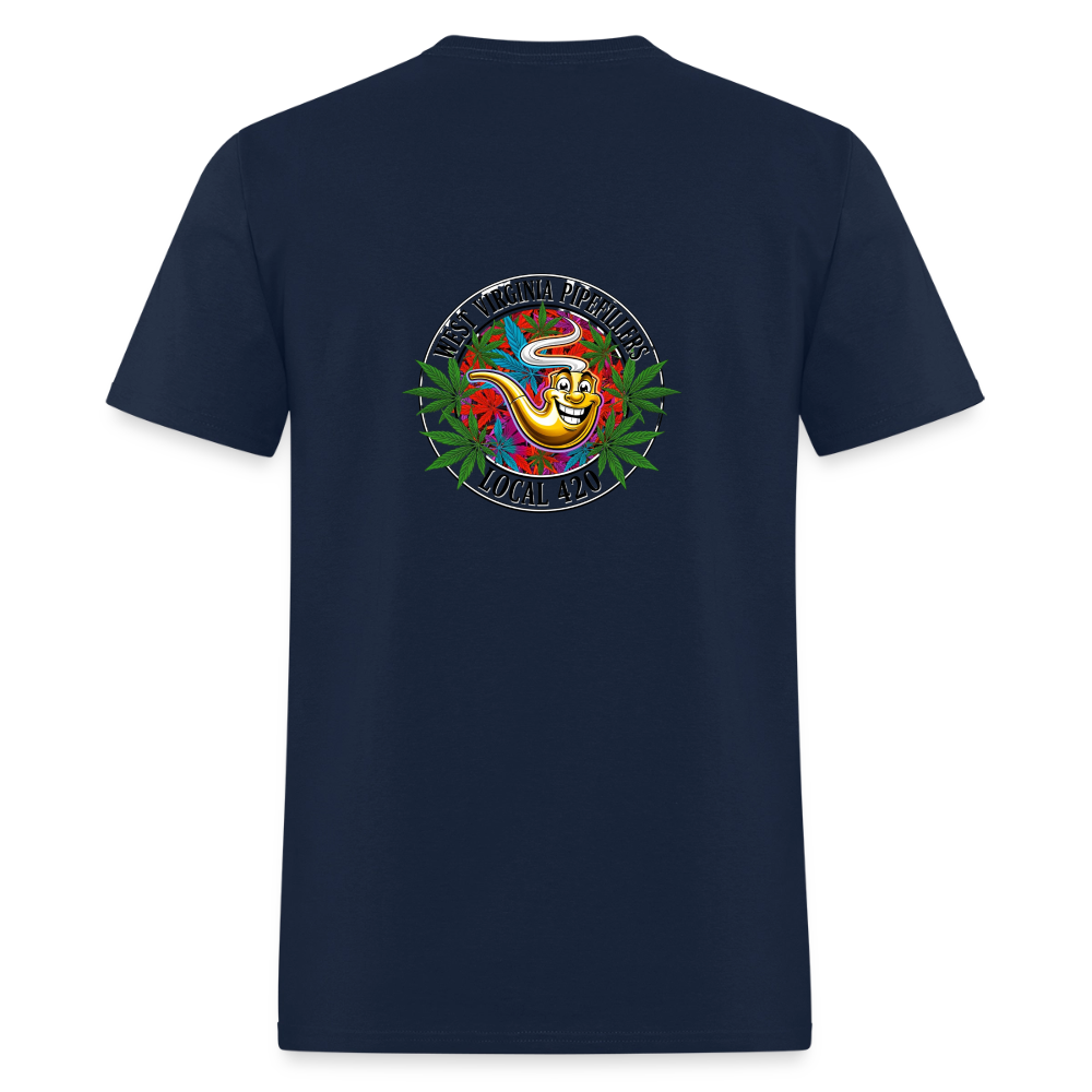 WEST VIRGINIA PIPEFILLERS LOCAL 420 F/B DESIGN Men's T-Shirt - navy