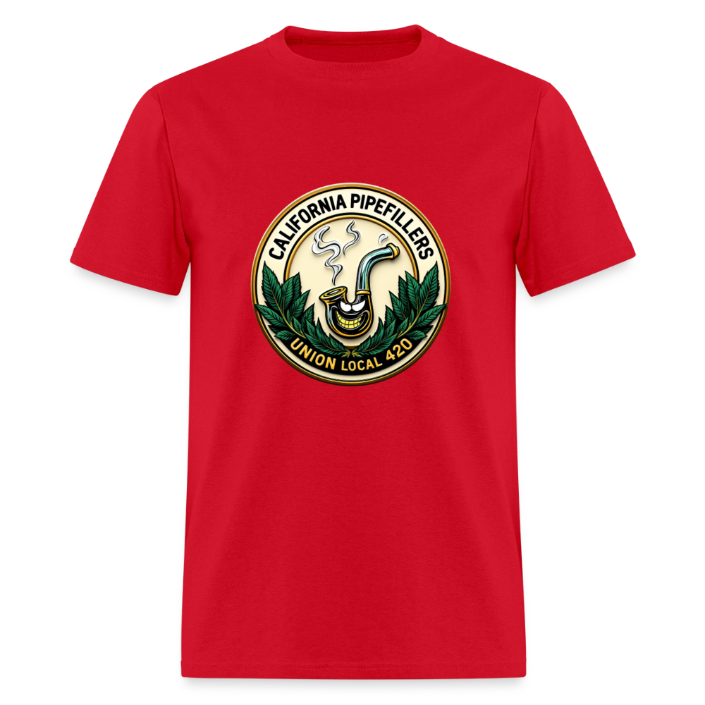 CALIFORNIA PIPEFILLERS UNION LOCAL 420 Men's T-Shirt - red