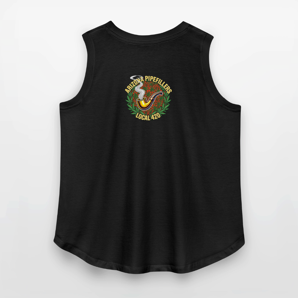 ARIZONA PIPEFILLERS LOCAL 420 F/B DESIGN Women's Curvy Relaxed Tank Top - black