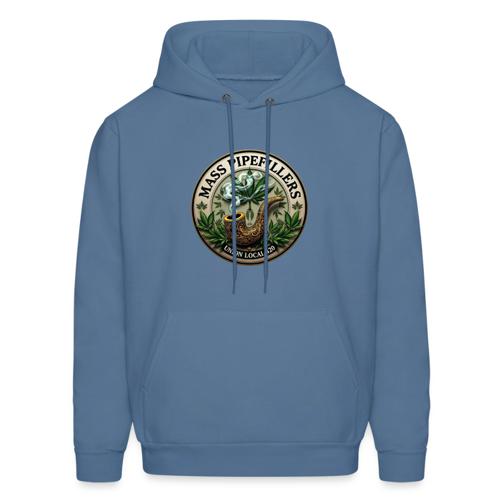 MASS PIPEFILLERS LOCAL 420 2 EMBLEM Men's Hoodie - denim blue