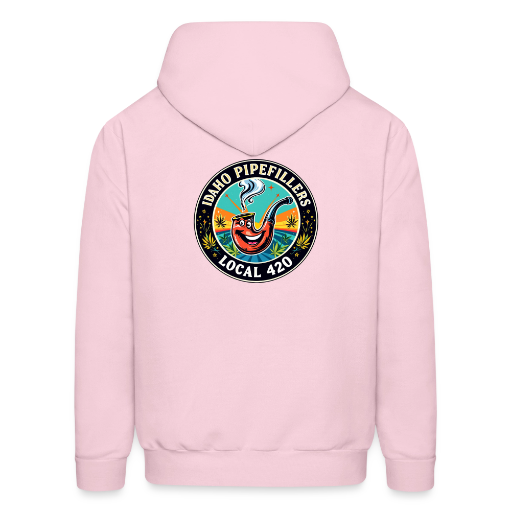 IDAHO PIPEFILLERS LOCAL 420 F/B DESIGN Men's Hoodie - pale pink