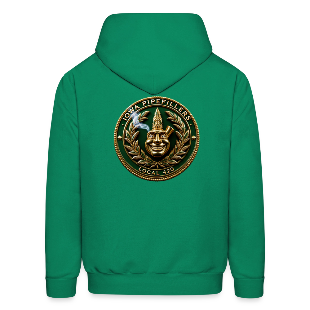 IOWA PIPEFILLERS LOCAL 420 F/B DESIGN Men's Hoodie - kelly green