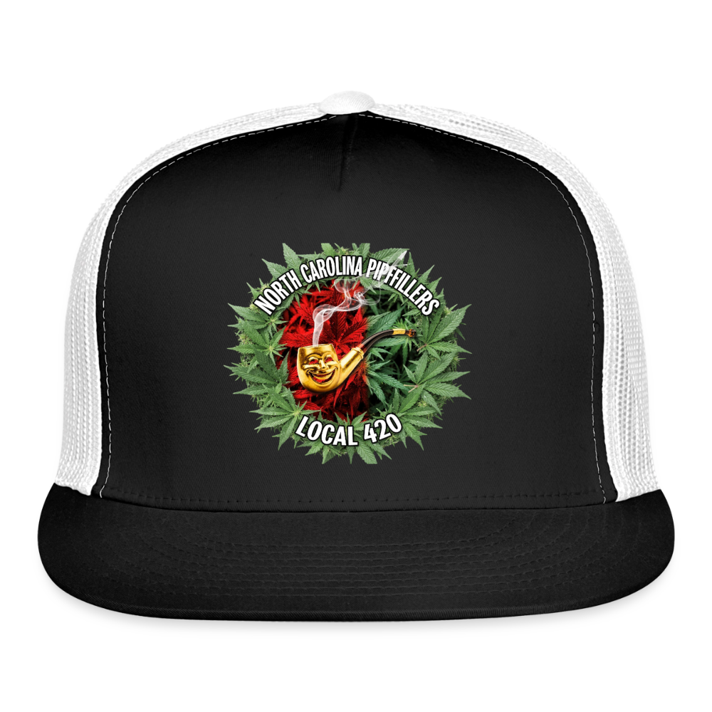 NORTH CAROLINA PIPEFILLERS LOCAL 420 Trucker Hat - black/white