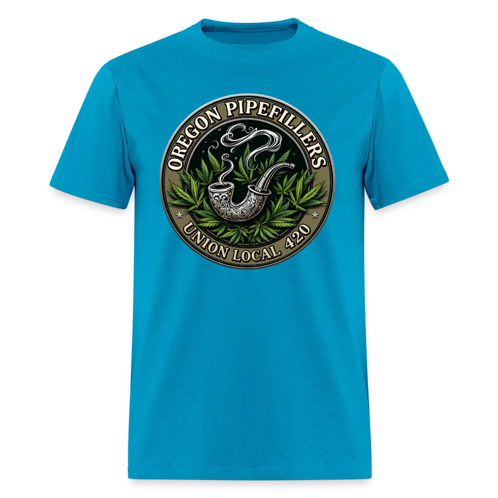 OREGON PIPEFILLERS LOCAL 420 Men's T-Shirt - turquoise