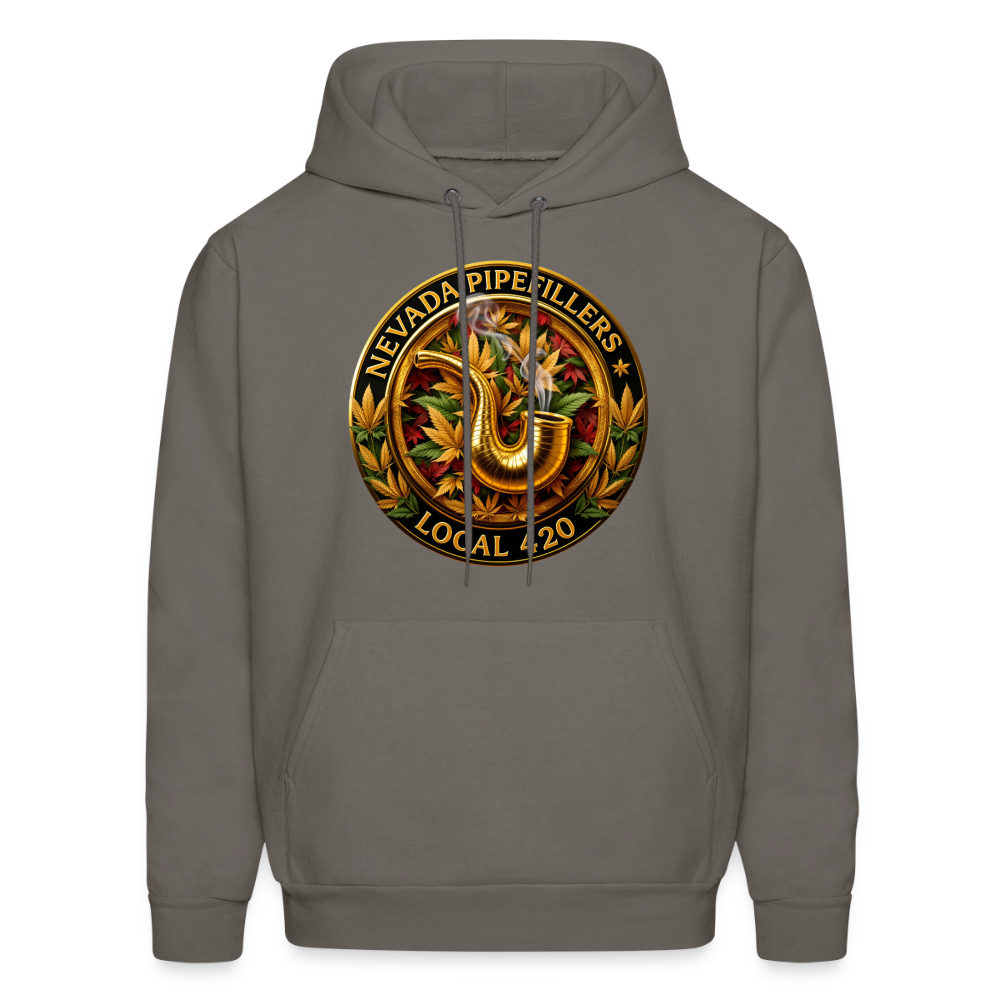NEVADA PIPEFILLERS LOCAL 420  Men's Hoodie - asphalt gray