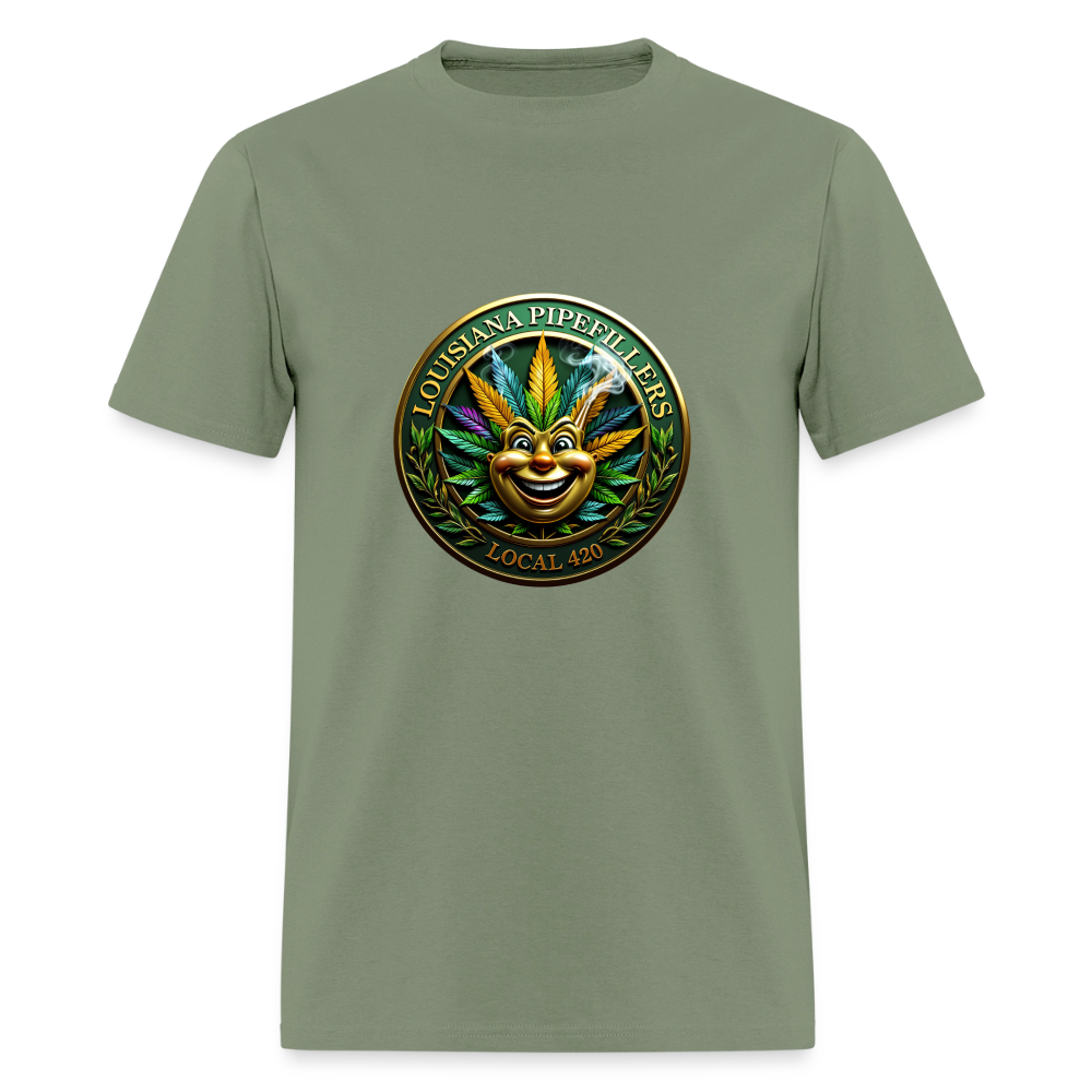 LOUISIANA PIPEFILLERS LOCAL 420 Men's T-Shirt - military green