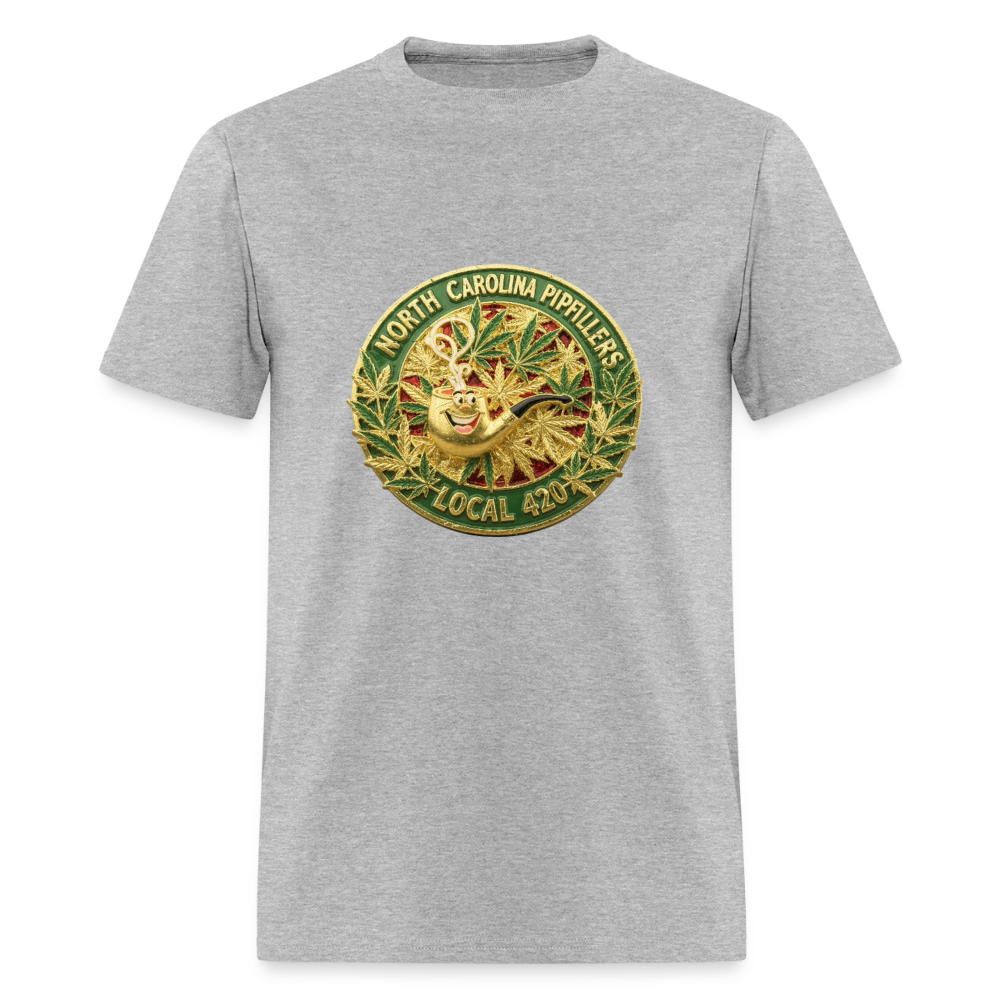 NORTH CAROLINA  PIPEFILLERS LOCAL 420 Men's T-Shirt - heather gray