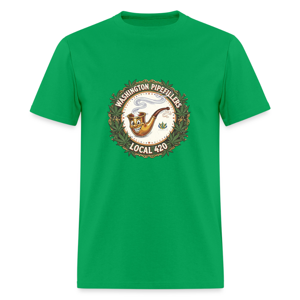 WASHINGTON PIPEFILLERS LOCAL 420 Men's T-Shirt - bright green