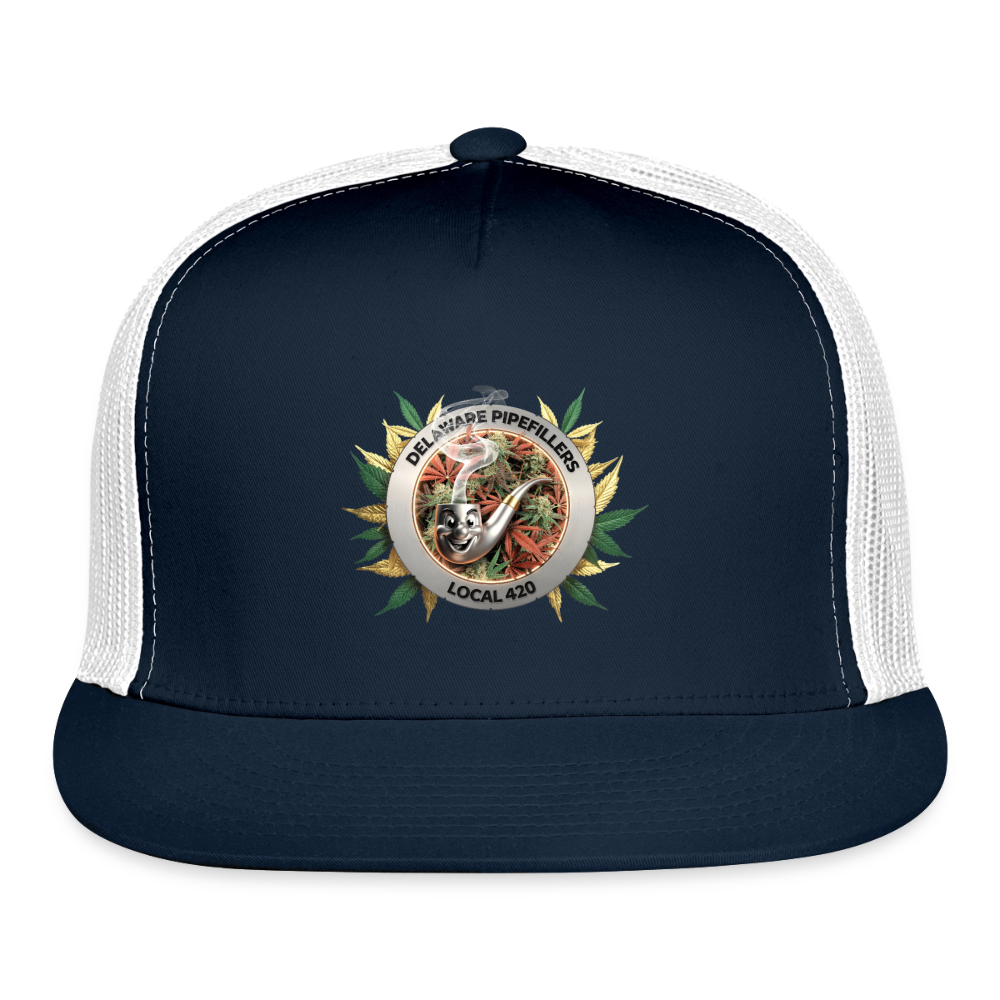 DELAWARE PIPEFILLERS LOCAL 420  Trucker Hat - navy/white