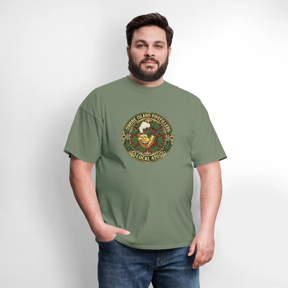 TEXAS PIPEFILLERS LOCAL 420 Men's T-Shirt - military green