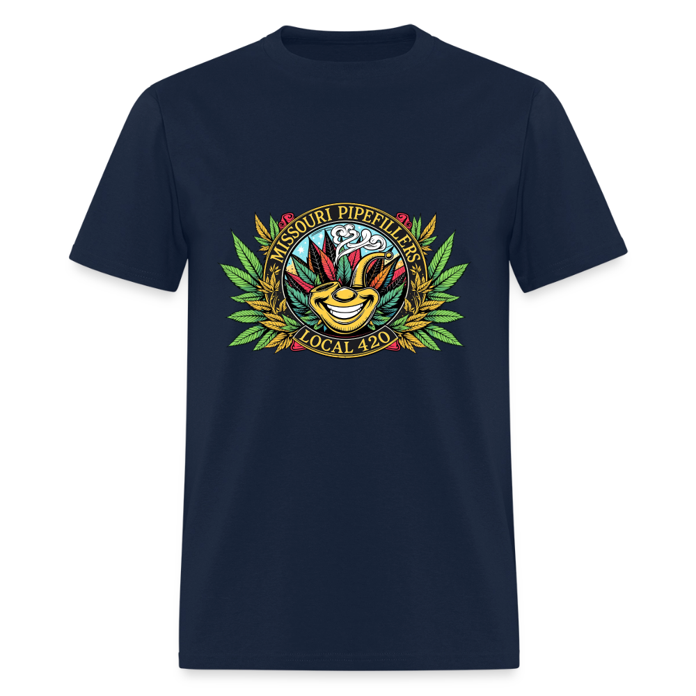 MISSOURI PIPEFILLERS LOCAL 420 Dog Bandana Men's T-Shirt - navy