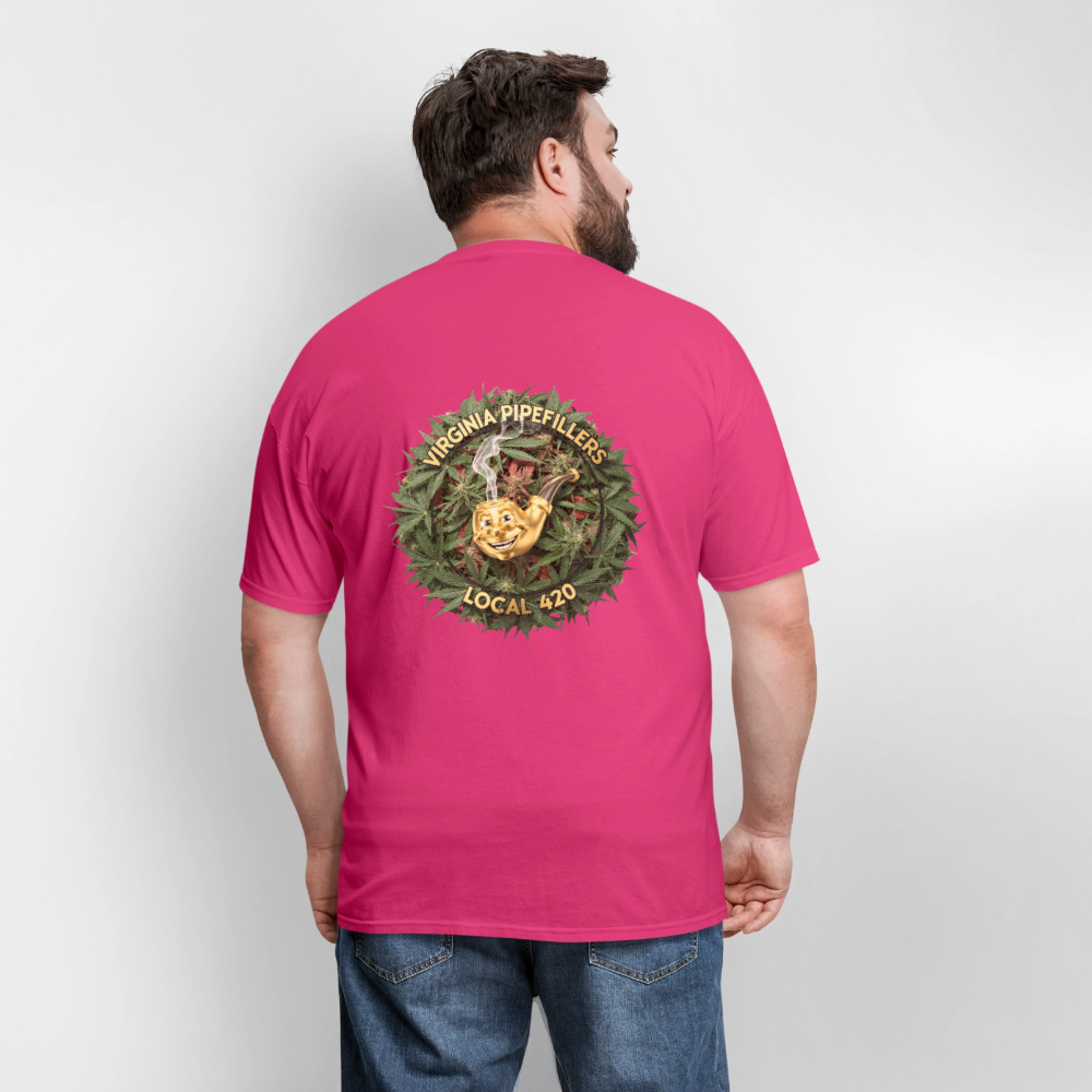 VIRGINIA PIPEFILLERS LOCAL 420 F/B DESIGN Men's T-Shirt - fuchsia