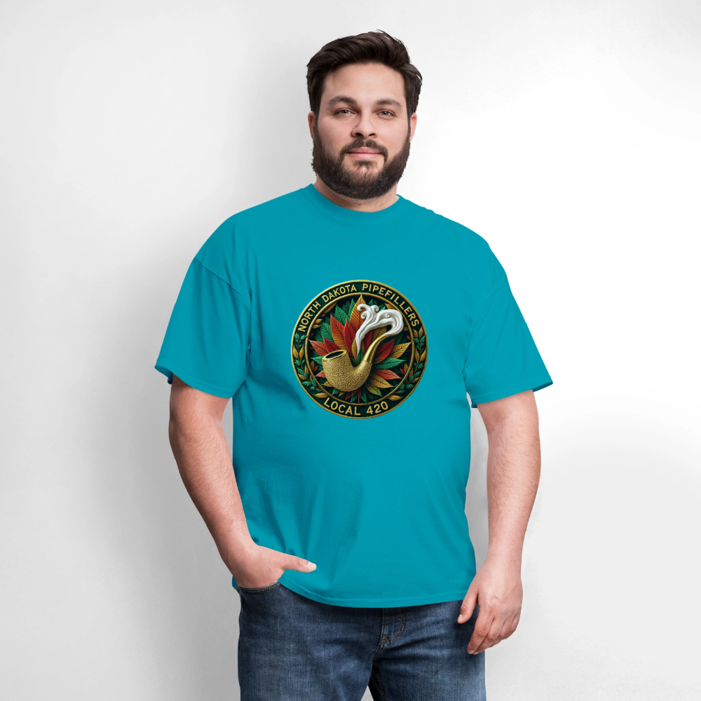 NORTH DAKOTA PIPEFILLERS LOCAL 420 Men's Tee shirt - turquoise