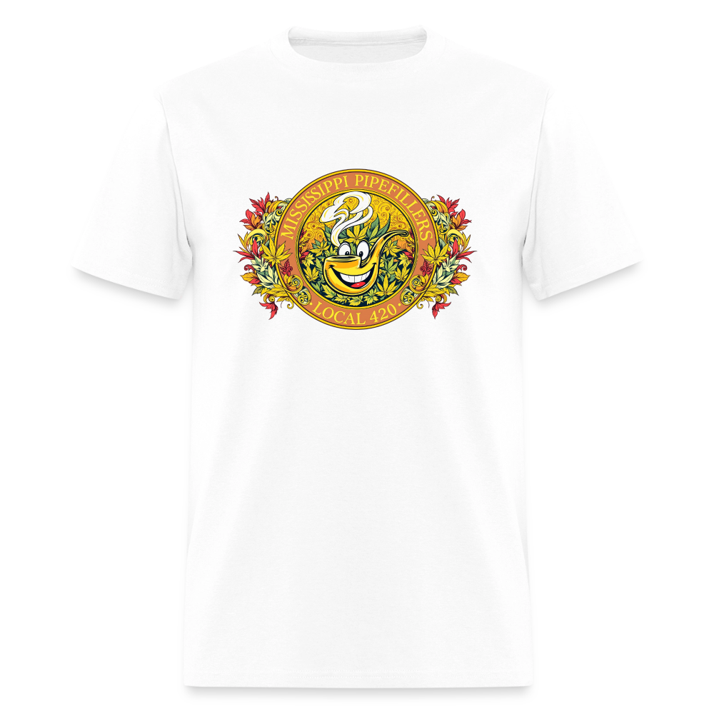MISSISSIPPI PIPEFILLERS LOCAL 420 F/B DESIGNS Men's T-Shirt - white