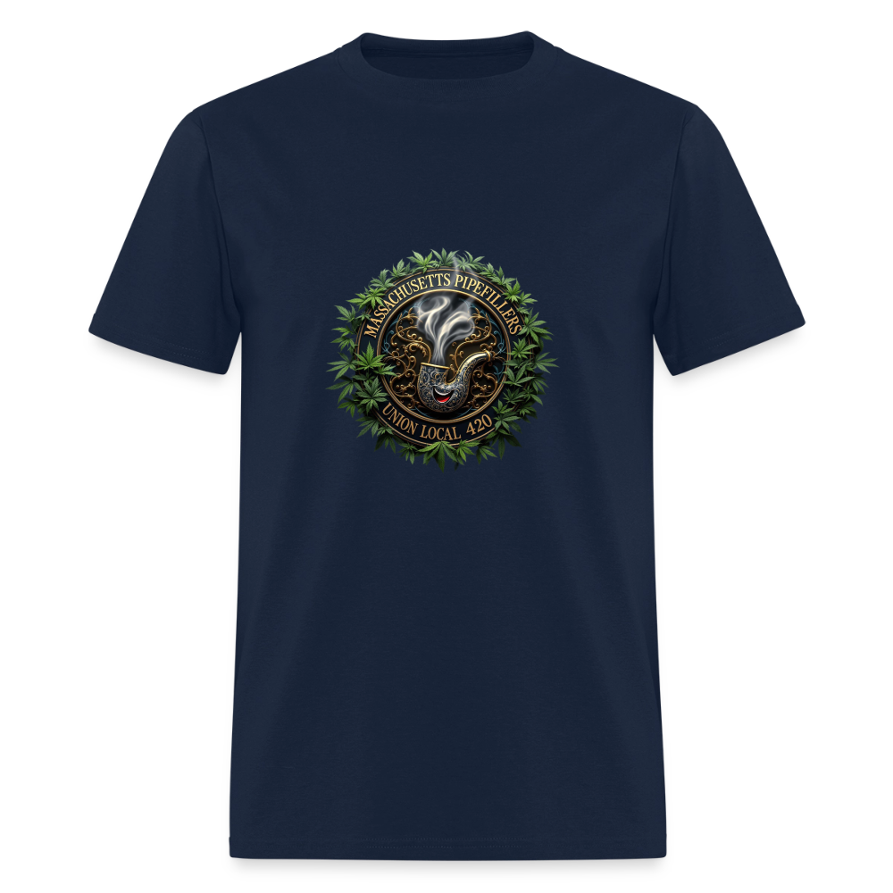 MASSACHUSETTS PIPEFILLERS UNION LOCAL 420 Men's T-Shirt - navy