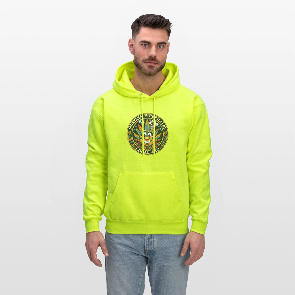 MONTANA PIPEFILLERS LOCAL 420 Men's Hoodie - safety green