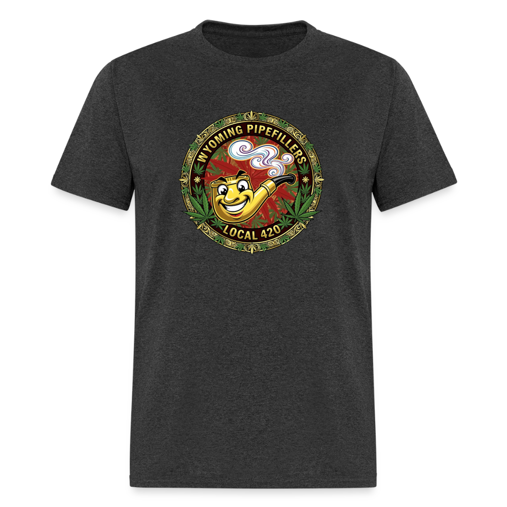 WYOMING PIPEFILLERS LOCAL 420 Men's T-Shirt - heather black