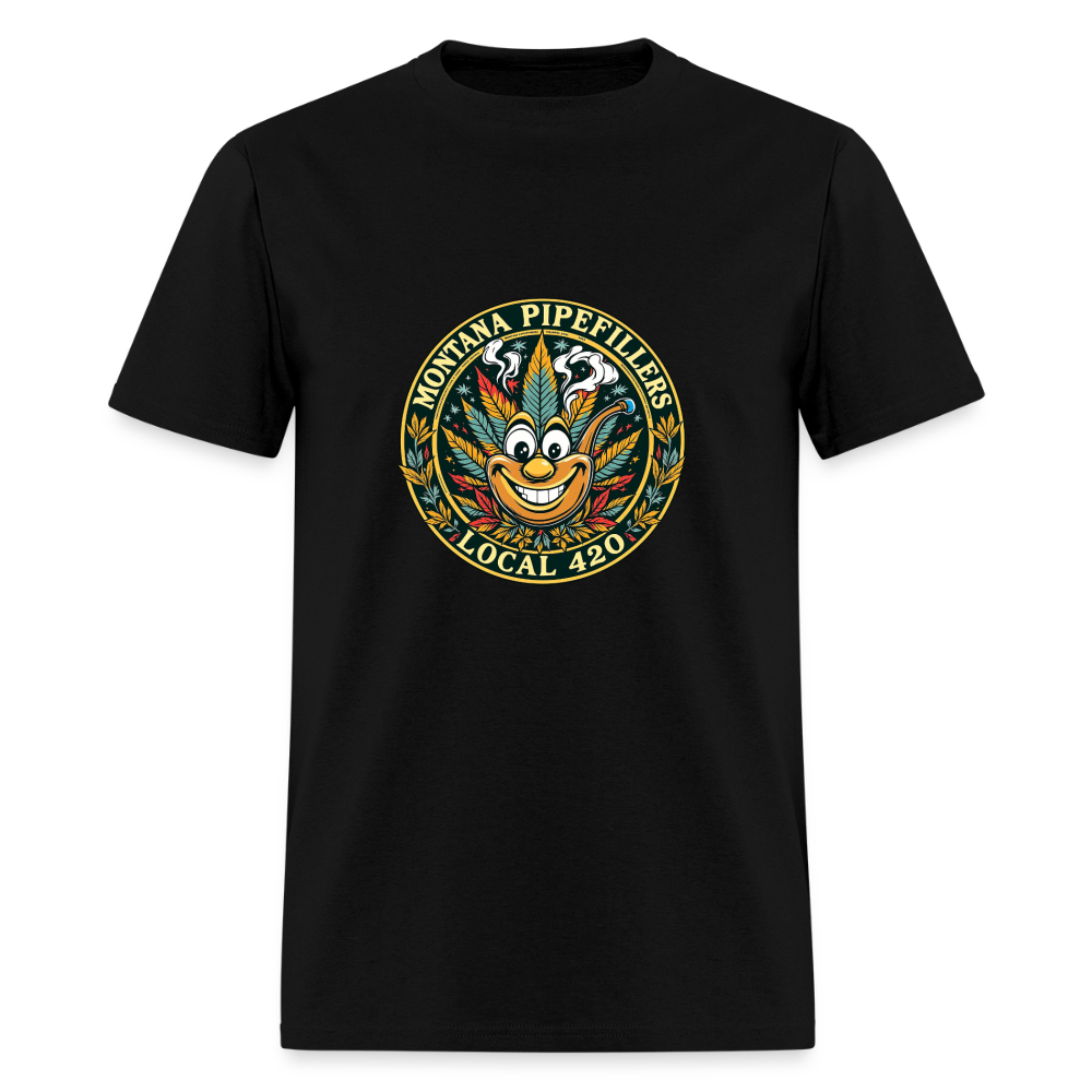 MONTANA PIPEFILLERS LOCAL 420 F/B DESIGN Men's T-Shirt - black