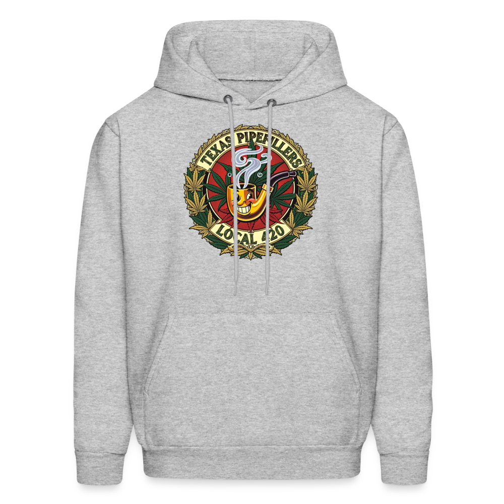 TEXAS PIPEFILLERS LOCAL 420 F.B DESIGN Men's Hoodie - heather gray