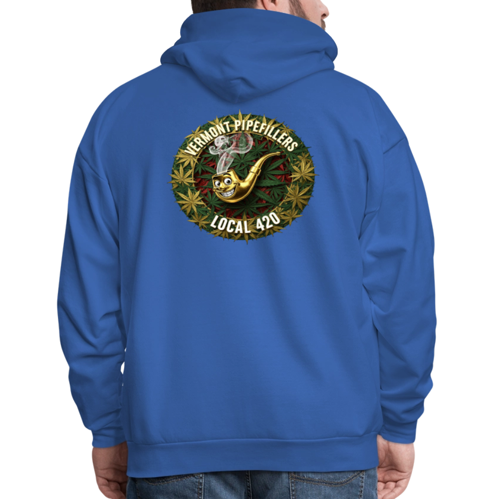 VERMONT PIPEFILLERS LOCAL 420  F/B DESIGN Men's  Hoodie - royal blue