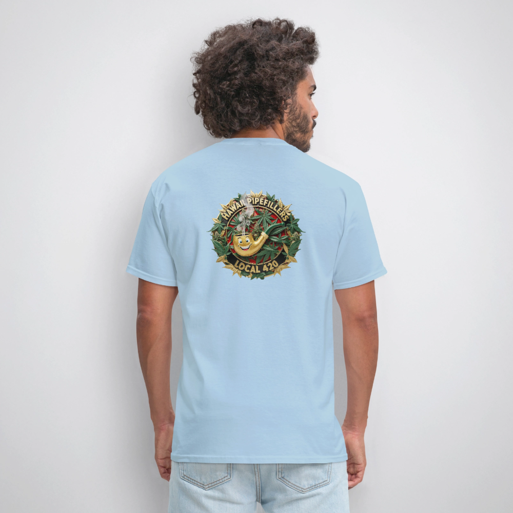 HAWAII PIPEFILLERS LOCAL 420 F/B DESIGN Men's T-Shirt - powder blue